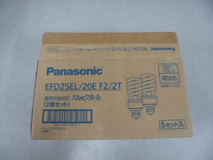 Panasonic　電球型蛍光灯　パルックボール　EFD25EL/20E F2/2T　100形　E26口金　電球色　2個入　ｘ5セット