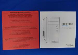 Fractal Design (フラクタルデザイン) Core 1100 FD-CA-CORE-1100-BL用 取扱説明書(マニュアル) 日本語