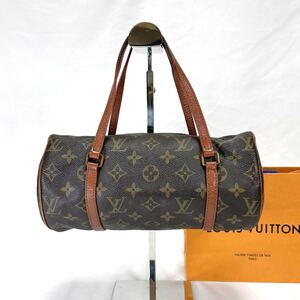 ルイヴィトン モノグラム ハンドバッグ　旧パピヨン26　ミニバッグ　レザー LOUIS VUITTON 筒型　ショルダーバッグ