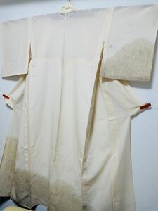 日舞家所蔵品★【極美品】夏物 京都老舗銘店「京ごふく細尾」54万「紋紗 透かし織」（紗織）「すすき 桔梗」手描き友禅★身丈165裄65