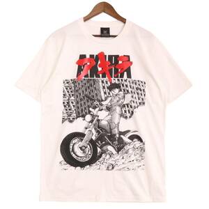 新品 【AKIRA】アキラ プリント Tシャツ 白 XL // ネオ東京 金田正太郎 島鉄雄 バイク SF 漫画 アニメ