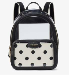 8万をkate spade ケイトスペード 白黒クリア　シースルーリュック　痛バ