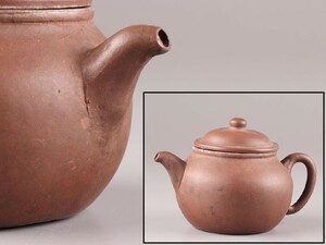 中国古玩 唐物 煎茶道具 朱泥 紫泥 紫砂壷 茶壷 急須 時代物 極上品 初だし品 C9560