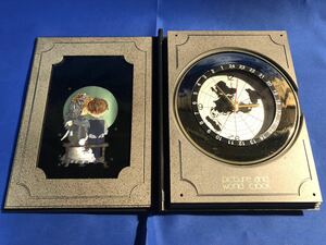 美品　未使用　昭和レトロ　当時物　世界時計 ワールドピクチャークォーツ アナログ時計 置き時計 写真たて　アンティーク
