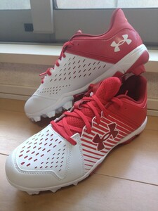 アンダーアーマー　Leadoff Low　27.0cm　レッド　ポイントスパイク スタッド UA RM 3025589 underarmour