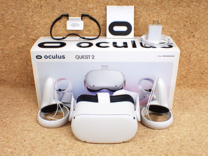 【中古 良品】Oculus Quest 2 64GB KW49CM 301-00352-01 完全ワイヤレス オールインワン VRヘッドセット オキュラスクエスト2(PHA477-1)