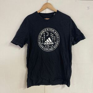 古着 adidas アディダス 半袖Tシャツ 黒 Tシャツ 半袖 ブラック