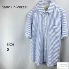 美品 nano universe ナノユニバース トップス シャツ 半袖 綿 麻