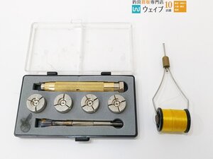 オーナーばり 鮎イカリ用鈎巻き器 AV-25 3本錨・4本錨兼用タイプ、ボビンホルダー 計2点セット