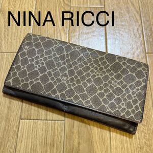 ♪♪⑧NINA RICCI ニナリッチ☆長財布 レザー ウォレット 小銭入れあり☆