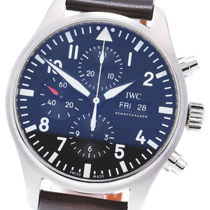 IWC IWC SCHAFFHAUSEN IW377709 パイロットウォッチ クロノグラフ デイデイト 自動巻き メンズ 保証書付き_845613