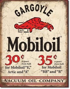 ブリキ看板 Mobil Gargoyle 1897 モービル オイル ティンプレート サインプレート