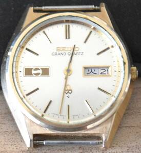 【電池交換済 激レア ペプシロゴ入り】SEIKO セイコー GRAND QUARTZ グランドクォーツ 4843-8041 デイデイト Wネーム 企業コラボ