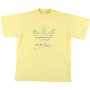 古着 90年代 アディダス adidas トレフォイルロゴ ロゴTシャツ メンズM相当 ヴィンテージ /eaa432186