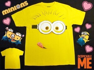 ミニオンズ　半袖　Tシャツ　フェイス　顔　アメリカ　輸入子供服　大人　ジュニア　ミニオン　minions　USJ　ユニバ　コスプレ　M　160cm