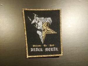 VENOM 刺繍パッチ ワッペン ヴェノム welcome to hell black metal 金枠 / black sabbath judas priest motorhead metallica iron maiden