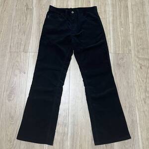 ★ブーツカット★Paul Smith ポールスミス フレアパンツ コーデュロイ 黒 ブラック 綿 コットン メンズ サイズ31 JEANS ジーンズ R-6319