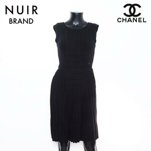 シャネル CHANEL ワンピース ノースリーブ ニット SIZE 34 ブラック