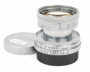 【美品】Leica/ライカ　Summicron 50ｍｍｆ2 5cm Radioactiveイエローガラス放射性 ドイツ産シルバーL39 #jp26737