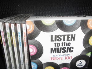 CD■LISTEN to the MUSIC ROCK&POPS BEST100 CD-BOX 5枚組■