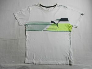 BD652【PUMA・プーマ】プリント　半袖　Ｔシャツ　男児　白　150