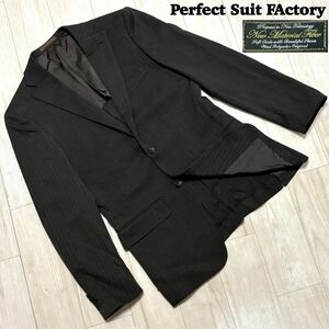 Perfect Suit FActory パーフェクトスーツファクトリー テーラードジャケット ウォッシャブル 洗濯可 New Material Fiber ブラウン L相当