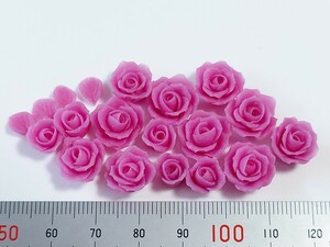 ◆樹脂粘土◆薔薇◆パープルピンク◆ハンドメイド