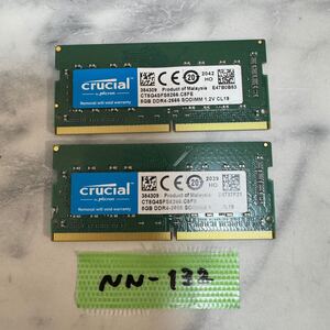 NN-132 激安 ノートPC メモリ crucial 8GB×2 合計16GB DDR4-2666 動作品 同梱可能