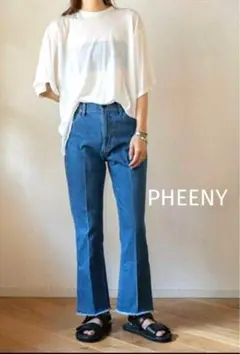 日本製 PHEENY ビンテージデニムFlared Pants 岡山デニム M