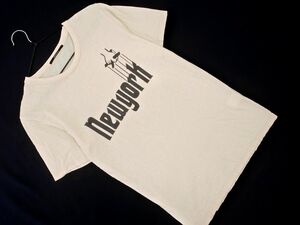 AMERICAN RAG CIE アメリカンラグシー プリント Tシャツ size1/ライトベージュ ■◆ ☆ efa7 メンズ