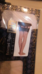 ★PATTERNED TIGHTS★Eye catching tights Nylon stockings Size M-L ガーターベルト風ドットストッキングサイズM-L
