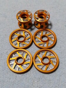 アルミベアリングローラーゴールド 19mm 13-12 2段 マシニング CNC加工 15464 15398 タミヤ ミニ四駆