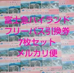 【7枚】富士急ハイランドフリーパス引換券7名様分〜使用期限2025.05.31迄