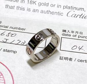 Cartier カルティエ ラブ リング　#50 約9.5号 K18 WG ホワイトゴールド 証明書付き