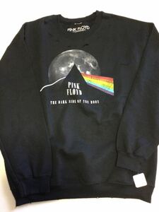  ピンクフロイド PINK FLOYD　スエット（トレーナー）ダメージ加工あり■Ｌサイズ■黒■長期保管・デッドストック・未着用品