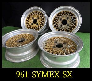 【961】FK301107▲SYMEX SX ホイール▲13x5.5JJ 4穴 PCD114.3 +10（実測） 4本 旧車などに