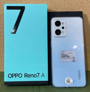 格安!! 99円スタート!! OPPO Reno7 A CPH2353 ドリームブルー 128GB SIMフリー 中古 初期化済み Android アンドロイド