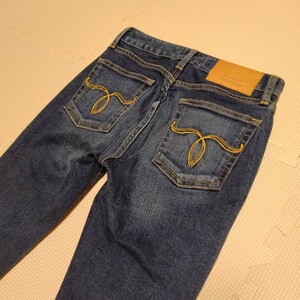 MOUSSY リバーススキニー ストレッチ ジーンズ デニム ジーパン Rebirth embroidery Skinny マウジー 日本製 紺 24