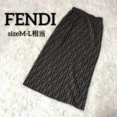 FENDI フェンディ ズッカ 総柄 ウール ロング スカート ヴィンテージ