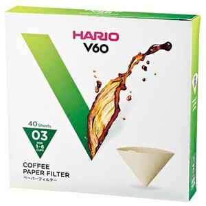 まとめ得 HARIO V60用ペーパーフィルター03M 1～6杯用 40枚入 VCF-03-40M x [8個] /l