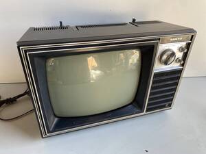 At840◆SANYO サンヨー◆ブラウン管テレビ 12-P17 昭和 レトロ 映像機器 テレビ ブラック 家電製品 ジャンク