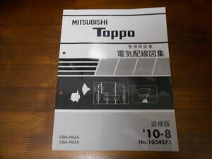 B7623 / H82A トッポ TOPPO 整備解説書 電気配線図集 追補版 