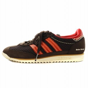 アディダス adidas × ウェールズボナー SL72 Knit スニーカー シューズ 25.0cm 赤 レッド 茶 ブラウン IE1664 /AN17 レディース