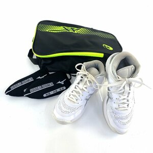 【中古品】asics アシックス GELHOOP V15 ゲルフープ 1063A063 バッシュ 白 ホワイト ケース付き 23.5cm：