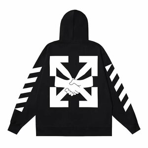 OFF-WHITE オフホワイト スウェットジャケット ヴェトモンス ウェットプルパーカ パーカ ブラック 中古 M TJ 1