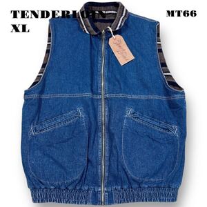 ★年末セール中！ TENDERLOIN テンダーロイン DENIM BLANKET RIVERSIBLE VEST デニム ブランケット リバーシブル ベスト インディゴ 青 XL