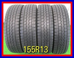 ■中古タイヤ■ 155R13 6PR LT DUNLOP WINTERMAXX SV01 小型トラック/バン サクシード プロボックス等 冬タイヤ 激安 送料無料　B918