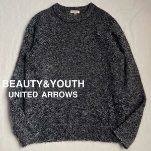 BEAUTY&YOUTH ビューティー&ユース　アルパカ　80%ニットセーター　 クルーネック