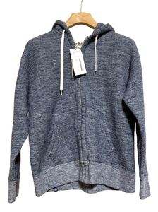 美品★pilgrim ピルグリム kelty wool jersey zip hoodie navy 2 パーカー　日本製