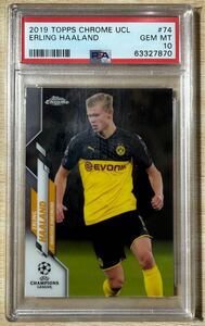 2019 トップス クローム UCL サッカー #74 アーリング・ハーランド RC ルーキー PSA 10 GEM MINT